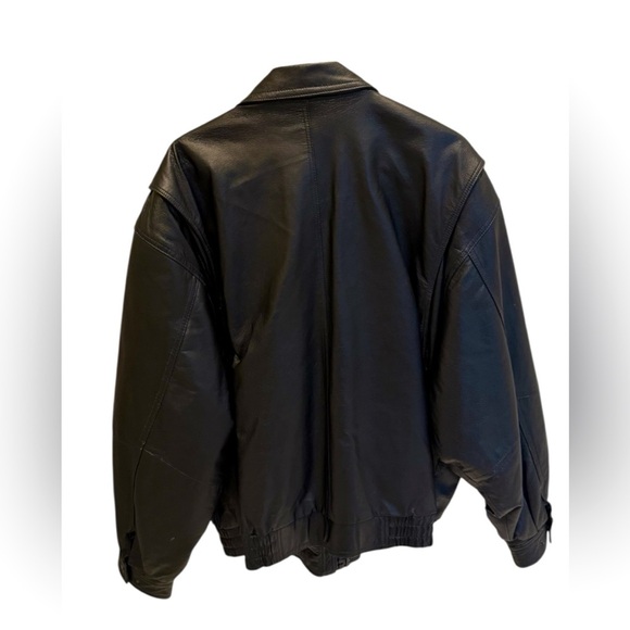 KS Selection Mens Genuine Leather Bomber Flight Jacket Size XL - Picture 2 of 3